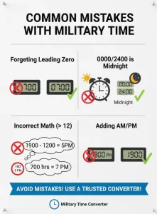 Common Mistakes People Make with Military Time