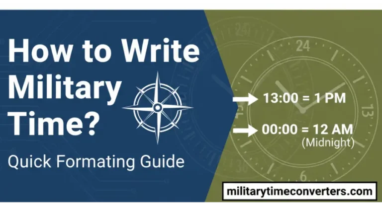 How to write military time