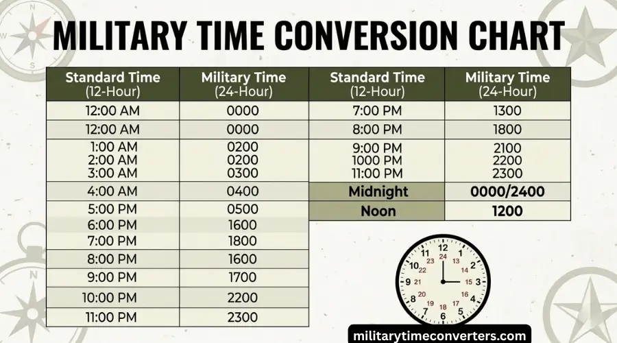 Military Time Chart