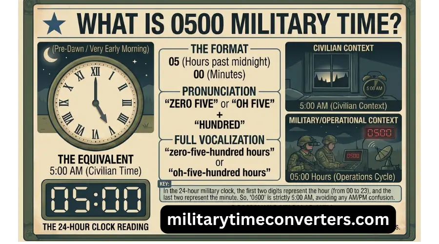 0500 Military Time What is 500 AM in the 24-Hour Clock