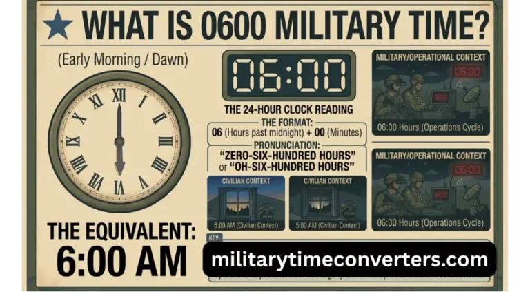 0600 Military Time What is 600 AM in the 24-Hour Clock