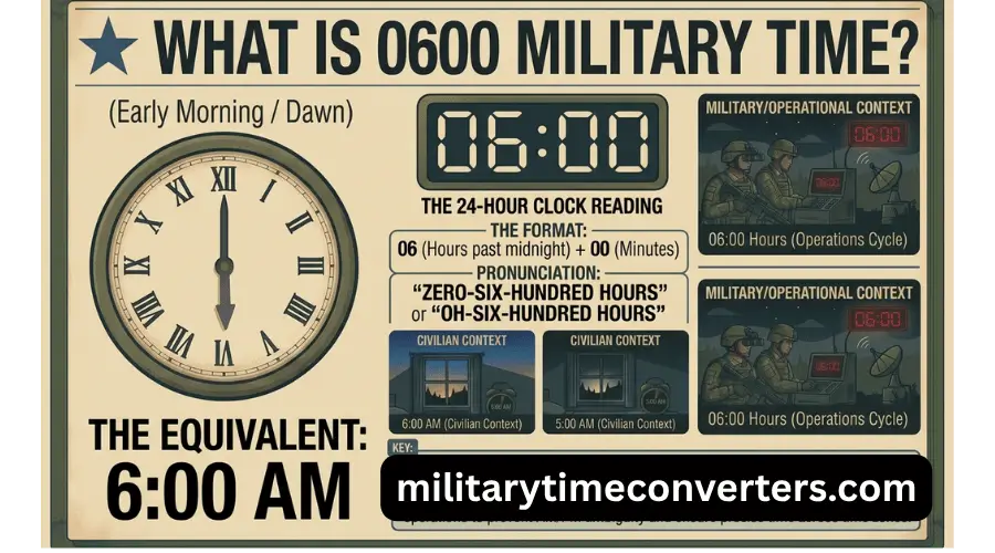 0600 Military Time What is 600 AM in the 24-Hour Clock