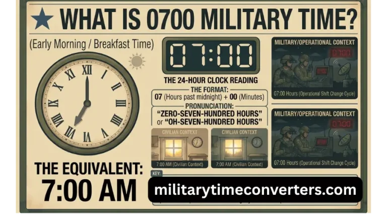 0700 Military Time What is 700 AM in the 24-Hour Clock