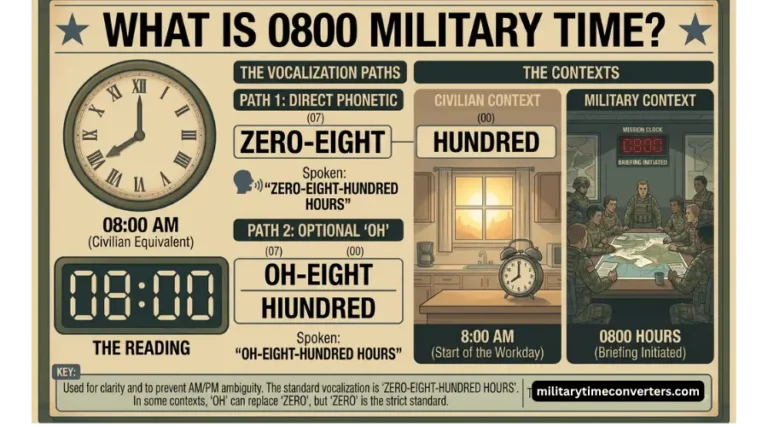 0800 Military Time What is 800 AM in the 24-Hour Clock