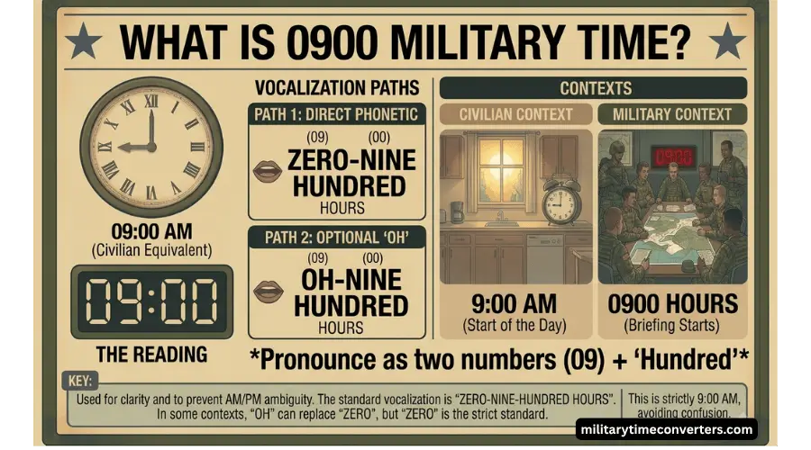 0900 Military Time What is 900 AM in the 24-Hour Clock