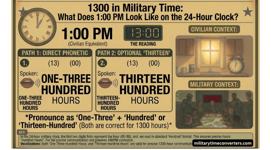 1300 in Military Time What Does 100 PM Look Like on the 24-Hour Clock
