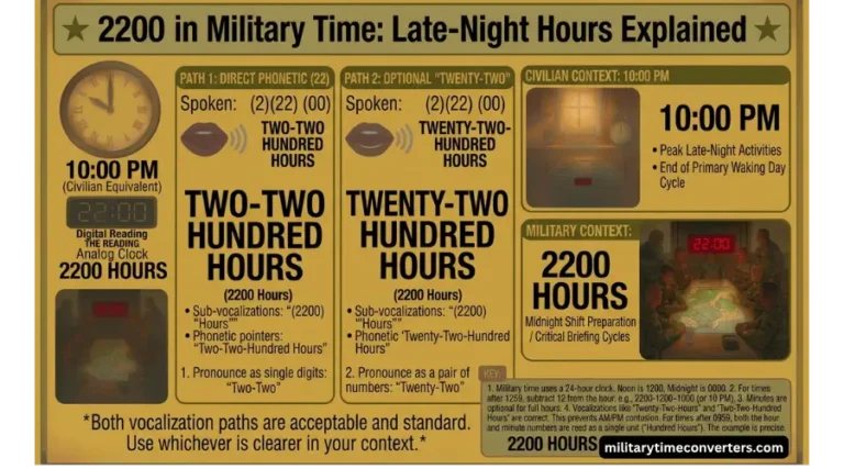 2200 in Military Time Late-Night Hours Explained