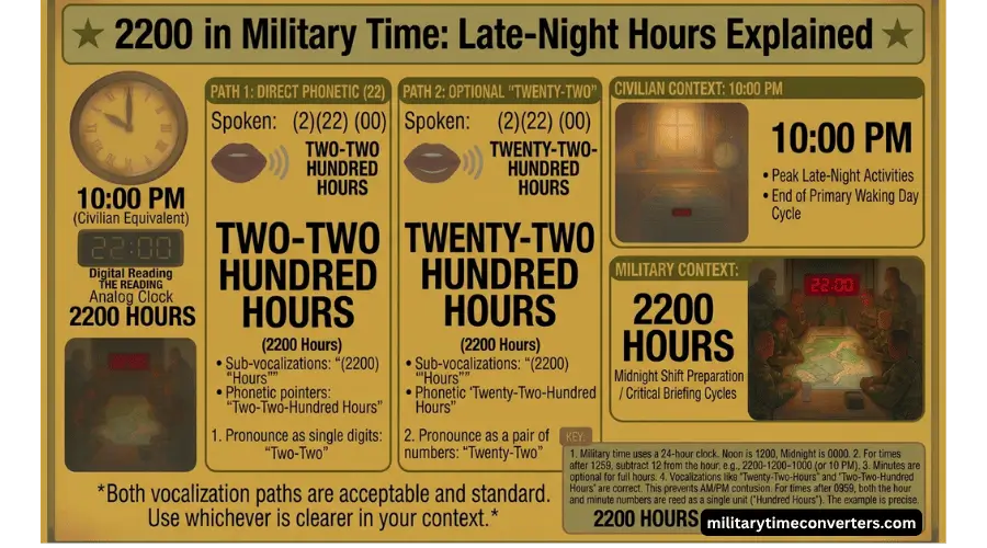 2200 in Military Time Late-Night Hours Explained