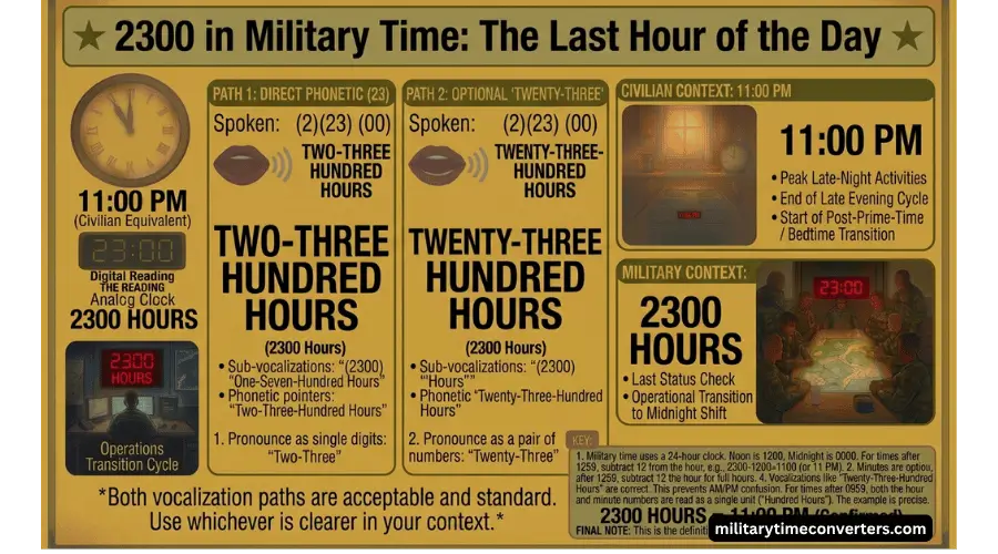 2300 Military Time The Last Hour of the Day
