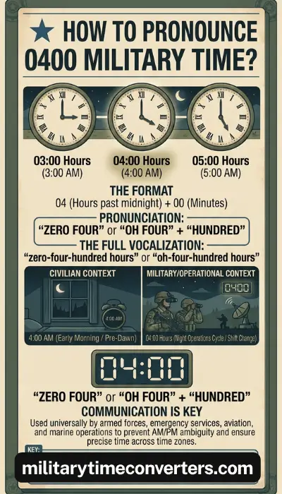 How to Pronounce 0400 Military Time