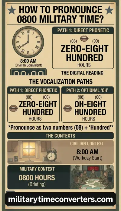 How to Pronounce 0800 Military Time