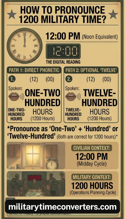 How to Pronounce 1200 Military Time