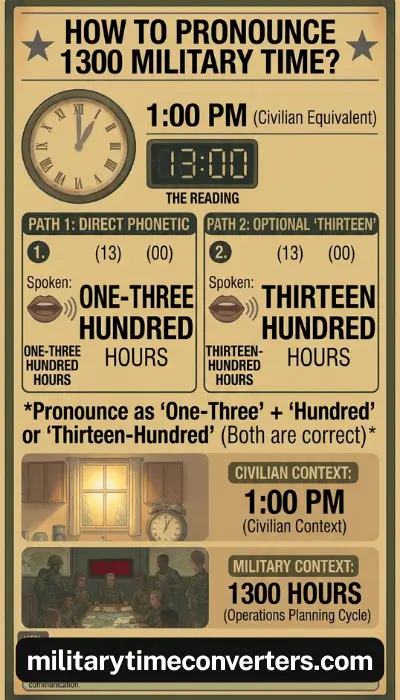 How to Pronounce 1300 Military Time