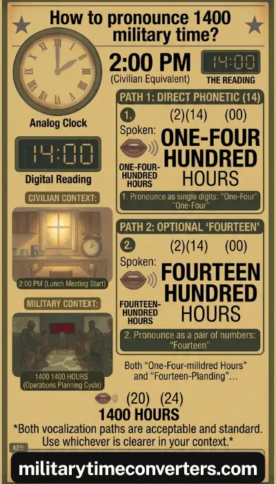 How to Pronounce 1400 Military Time