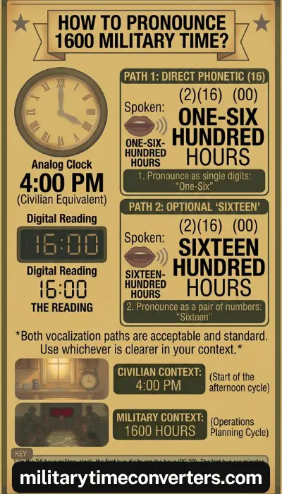 How to Pronounce 1600 Military Time