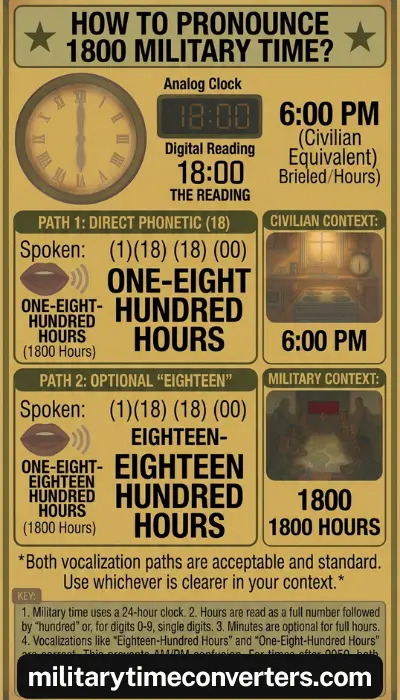 How to Pronounce 1800 Military Time