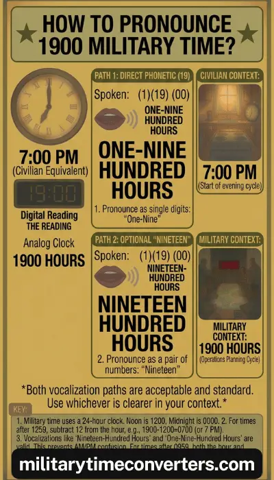 How to Pronounce 1900 Military Time
