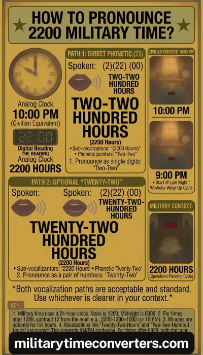 How to Pronounce 2200 Military Time?