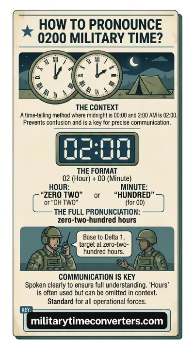 How to pronounce 0200 military time