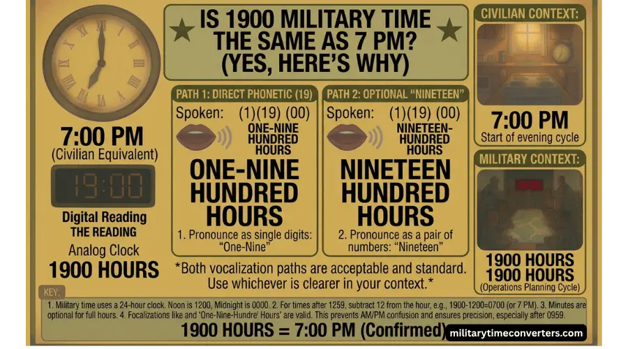 Is 1900 Military Time the Same as 7 PM (Yes, Here’s Why)