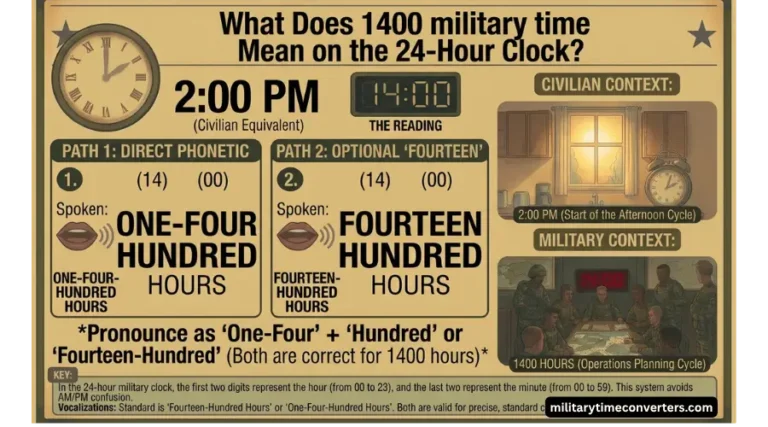 What Does 1400 military time Mean on the 24-Hour Clock