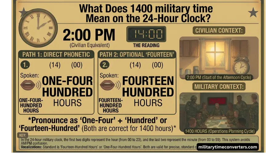 What Does 1400 military time Mean on the 24-Hour Clock