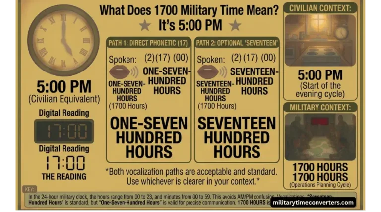 What Does 1700 Military Time Mean (It’s 500 PM)