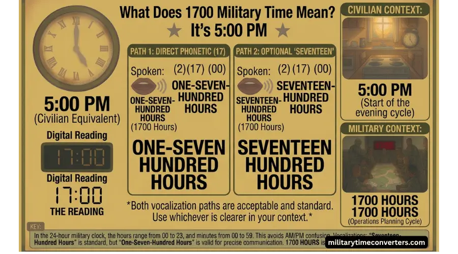 What Does 1700 Military Time Mean (It’s 500 PM)