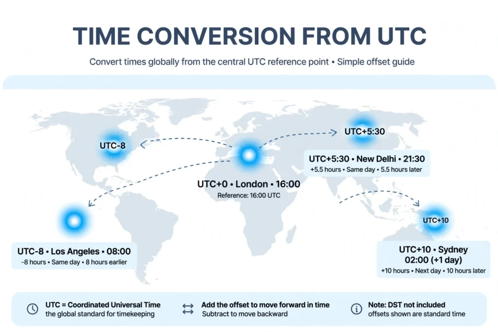 UTC Offset Chart Convert Zulu Time to Local Time
