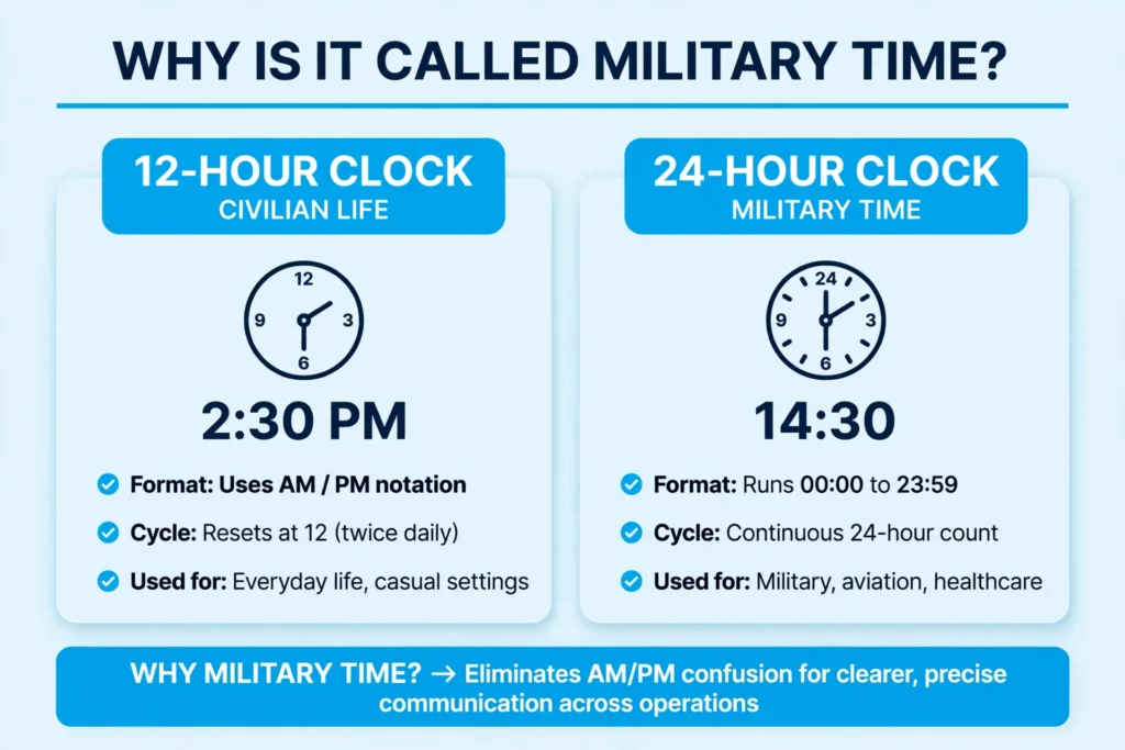 Why the 24-hour clock is called military time
